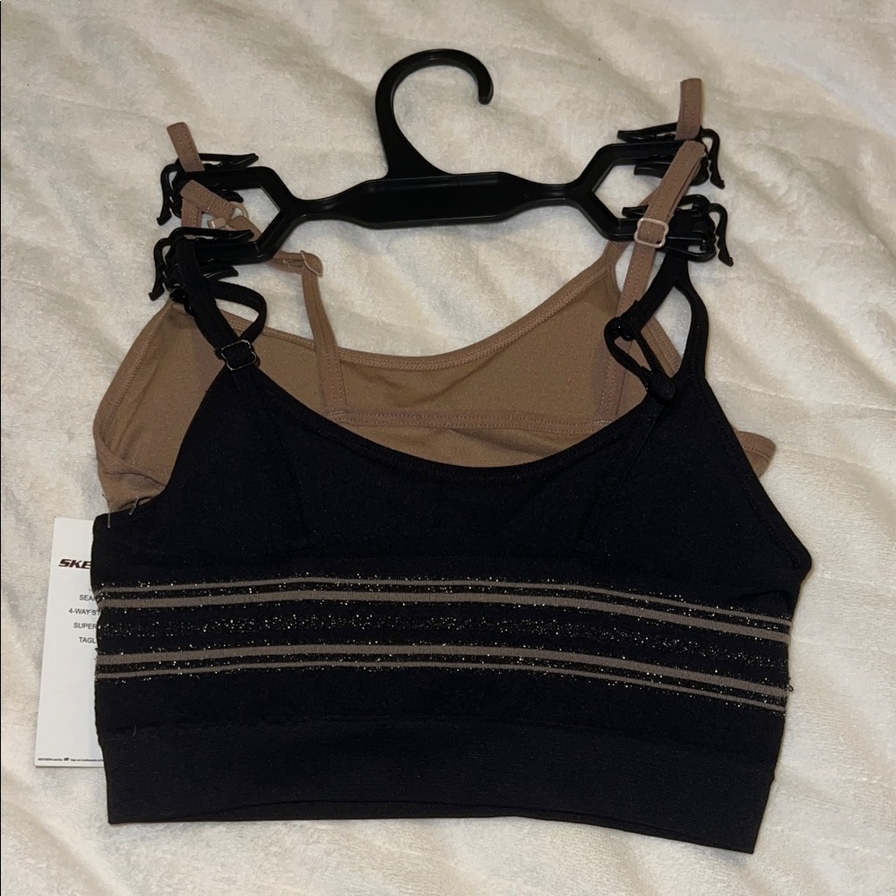 Skechers Tan and Black Sports Bra Duo - Picture 2 of 2